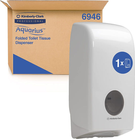 Aquarius Folded Toilet Tissue Dispenser 6946,White Single Sheet Toilet Paper Dispenser