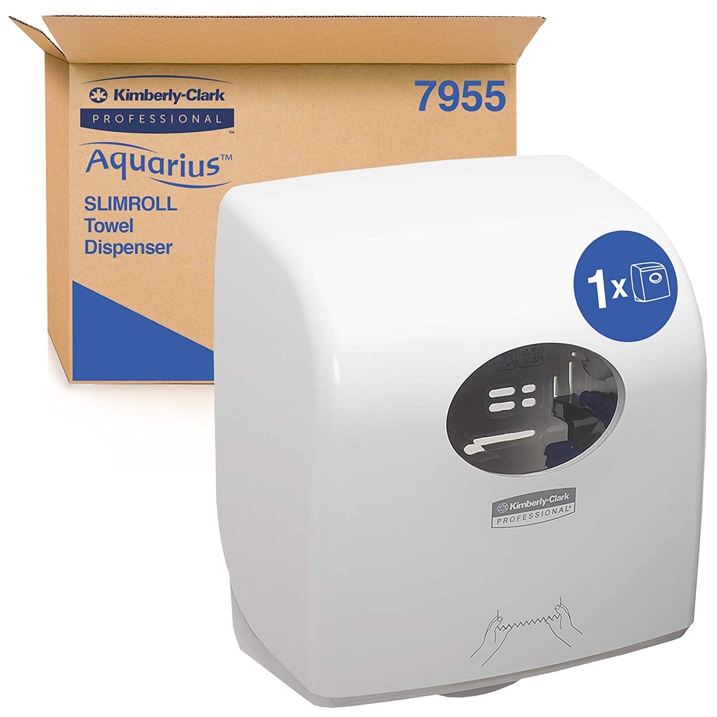 Aquarius Hand Towel Dispenser Slimroll 7955 Plastic Lockable White