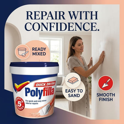 Polycell Multi-Purpose Quick Drying Polyfilla Tub, 1 Kg