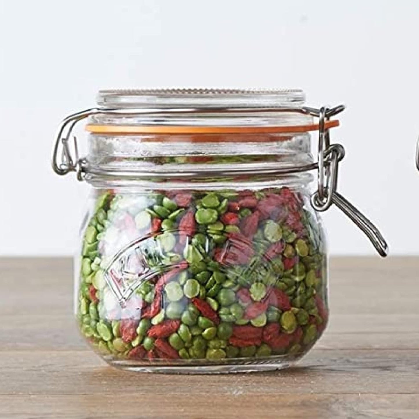 Kilner Branded 0.5 Litre ROUND Glass Clip Top Preservation Storage Jar (0025.490)