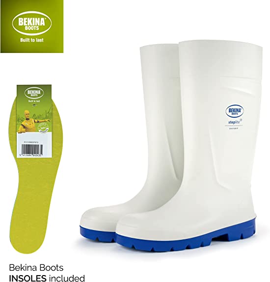 Bekina Easygrip Full Safety Boot White  {All Sizes}