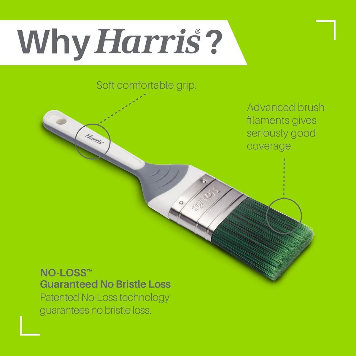 Harris Seriously Good Shed & Fence No-Loss Woodwork Paint Brush, 2"