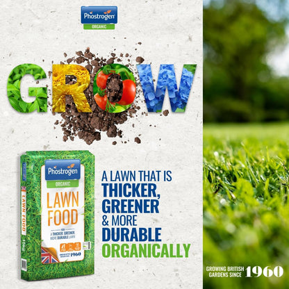 Phostrogen  Organic Lawn Food, 15kg / 375sqm
