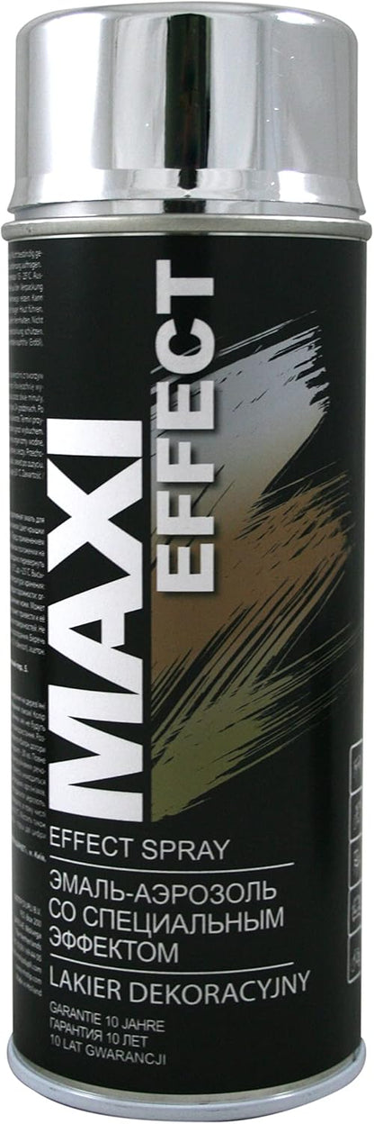 Maxicolor MAXI- EFFECT Acrylic silver spray paint | All Surface Usage | 400ml
