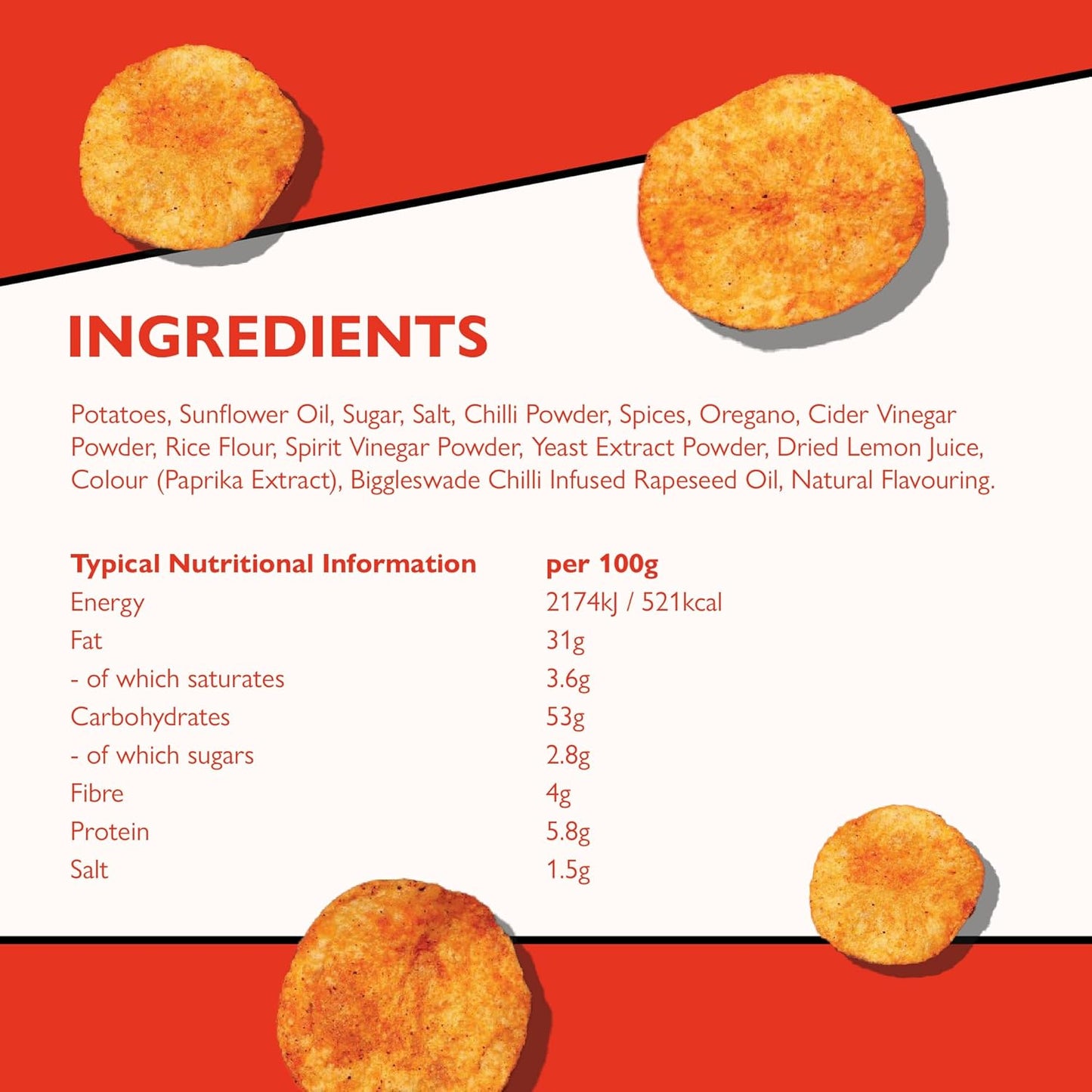 Pipers Gluten-Free Biggleswade Sweet Chilli Crisps Multi-Pack | 24 x 40g