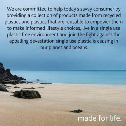 Addis Eco 100% Recycled Plastic Large Rectangular Washing Up Bowl, 9.5L Light Grey