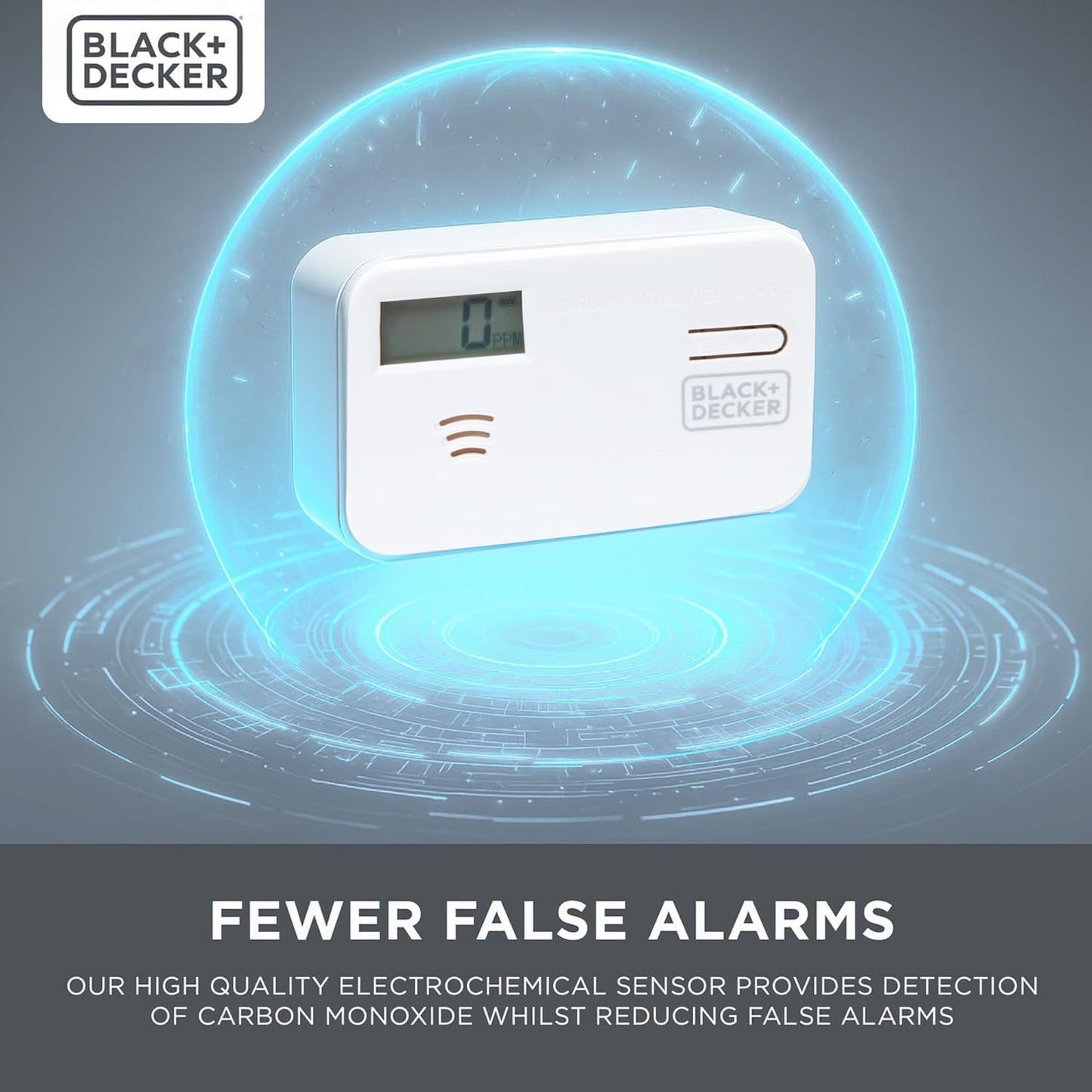 BLACK+DECKER Carbon Monoxide Alarm and Detector with LCD Screen