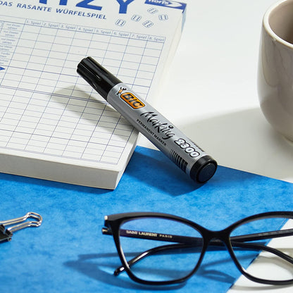 Bic 2300 Permanent Marker Chisel Tip Black (Pack of 12) 820926