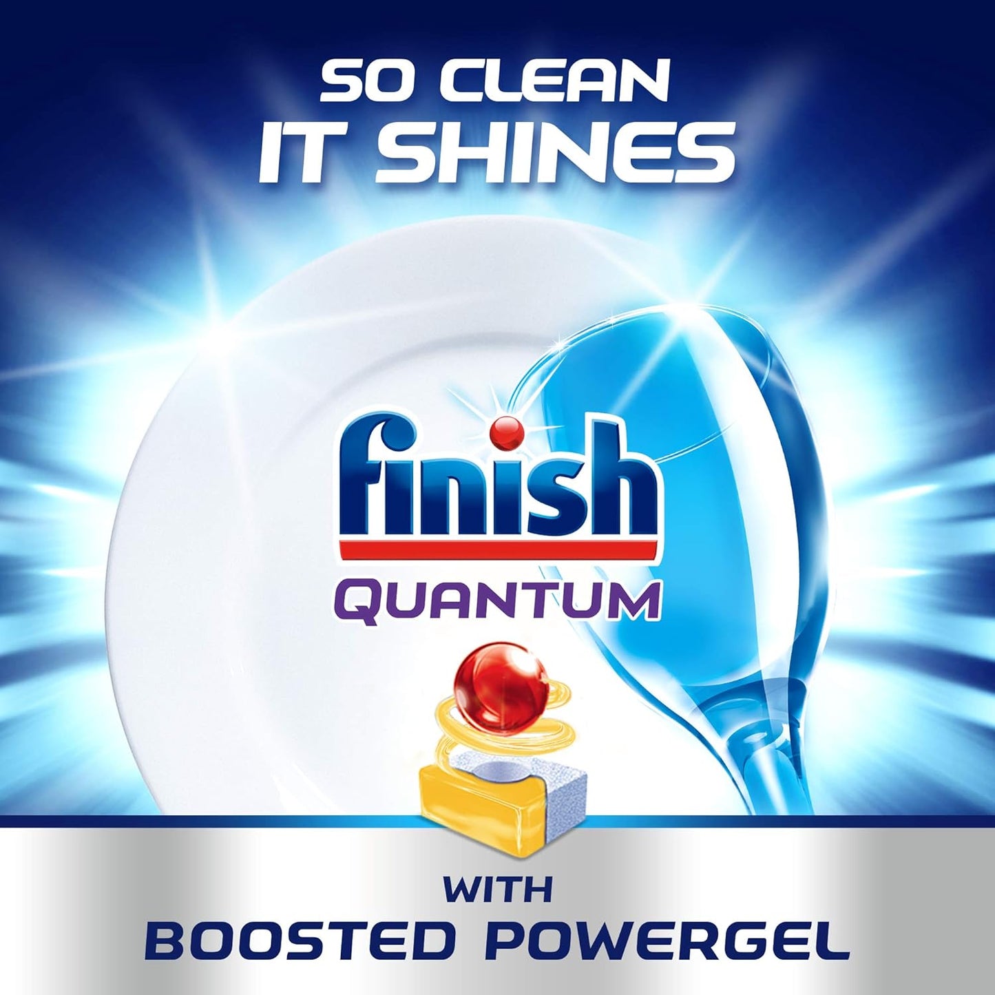 Finish Powerball Quantum Dishwasher Tablets| Lemon | 100 Pack