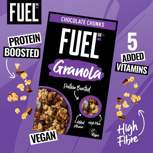 FUEL10K Protein Boosted Chocolate Chunky Granola | 1 x  650g Box