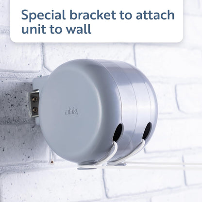Minky Double Retractable Washing Line 30m | Grey Branded | 2 X 15m/95ft Drying Space