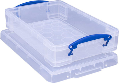 Really Useful 4 litre Plastic Storage Box With lid 395x255x80mm