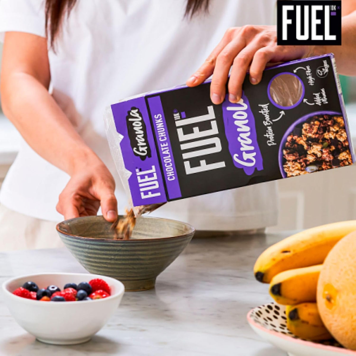 FUEL10K Protein Boosted Chocolate Chunky Granola | 1 x  650g Box