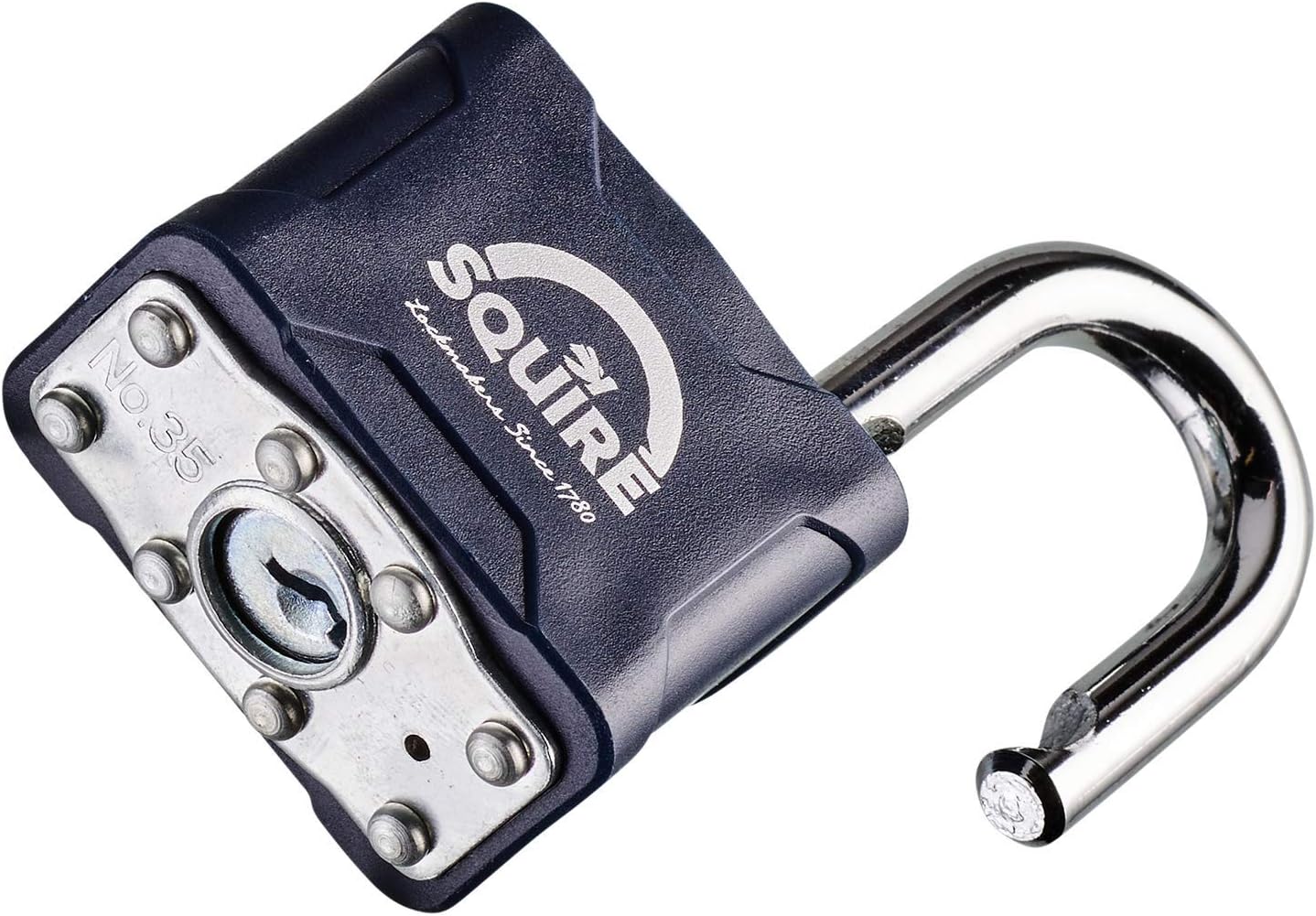 Henry Squire Stronglock Laminated Open Shackle 4 Pin Double Locking Padlock, 38mm
