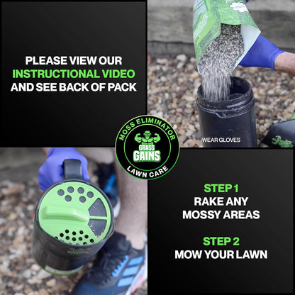 Grass Gains Fast Moss Eliminator | Eco-Friendly Lawn Moss Control 2kg