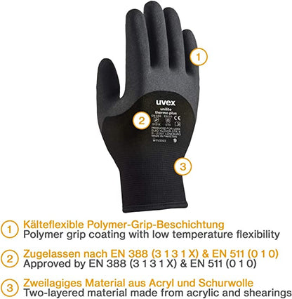 Uvex Unilite Medium Thermo Gloves {All Sizes} - UK BUSINESS SUPPLIES