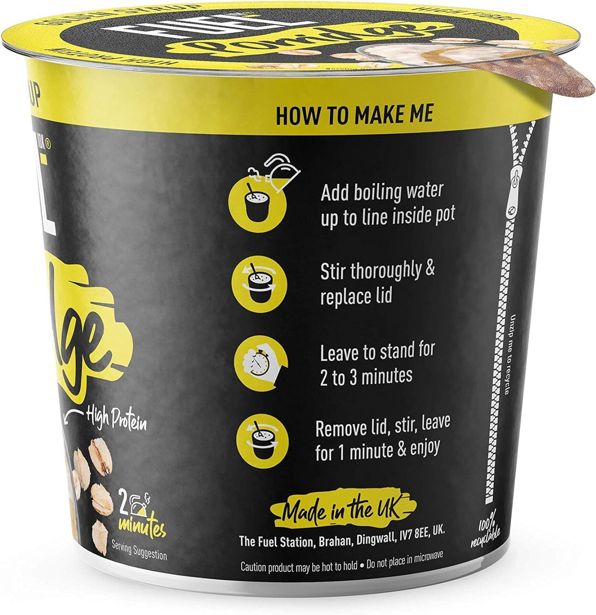 Fuel 10K Porridge Pot Golden Syrup 8x70g