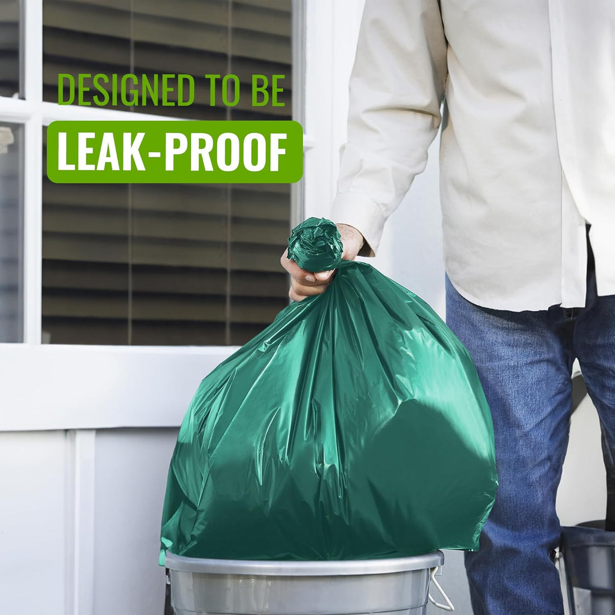 Ecobag Extra Strong Heavy Duty Garden Sack | 100L Capacity | Recyclable Refuse Bags | 1 x 10 Pack