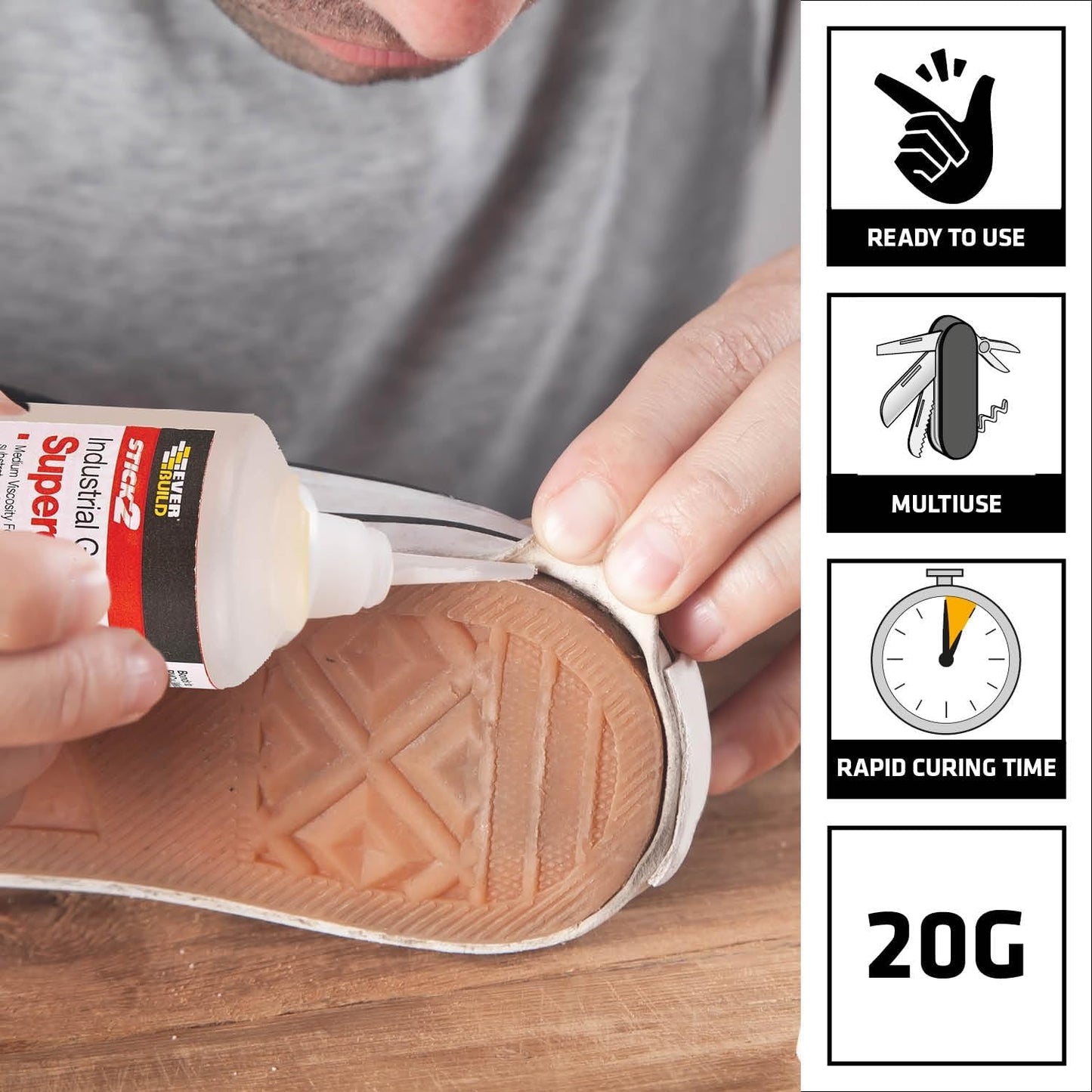 Everbuild Stick2 General Purpose Superglue | Industrial Grade | High Strength | Rapid Setting |