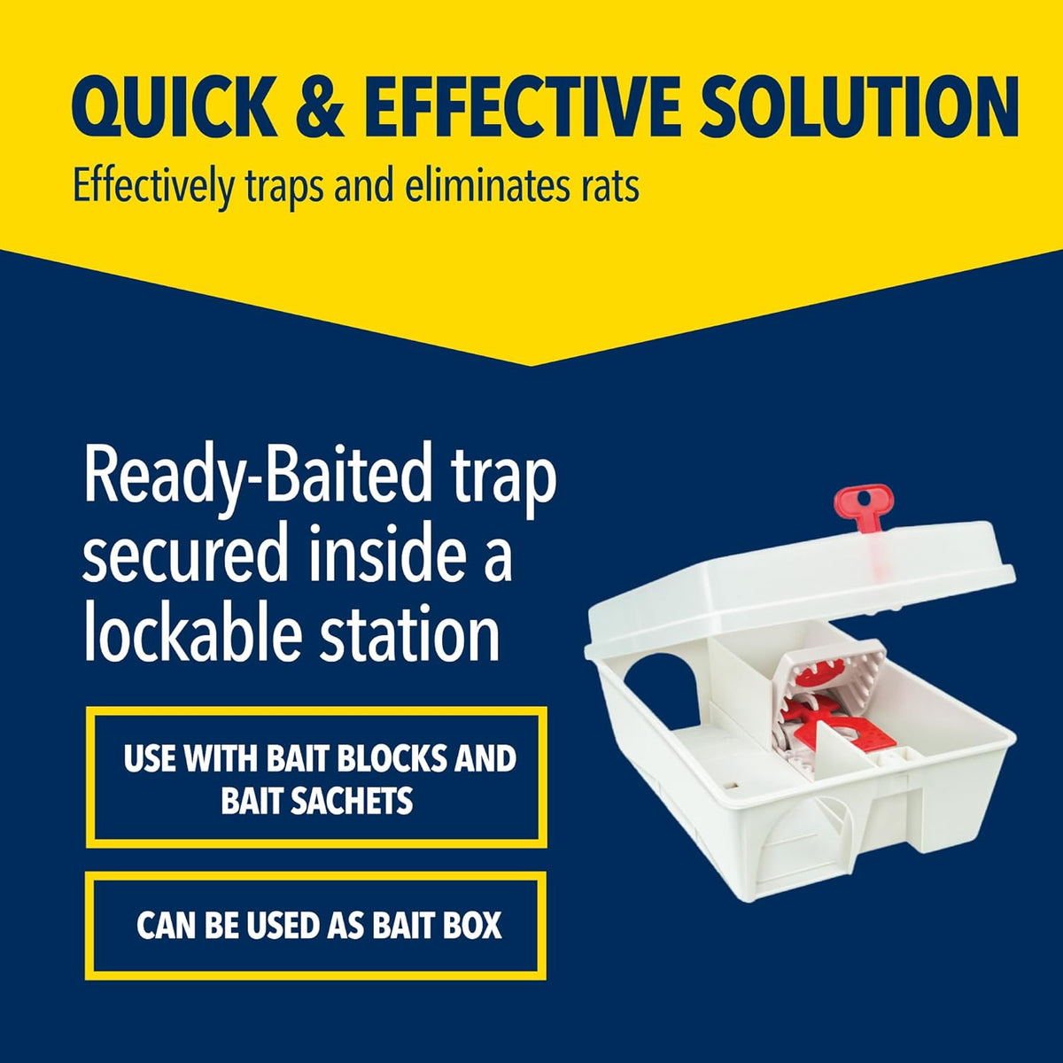 The Big Cheese Ultra Power Ready-Baited Rat Trap Kit | All-In-One Set | Reusable