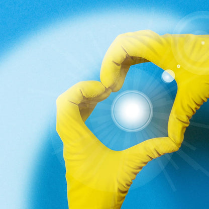 Duzzit Household Gloves | 100% Latex | Comfort Fit | Lined | 5 Packs Of 2 | Size Large | Yellow