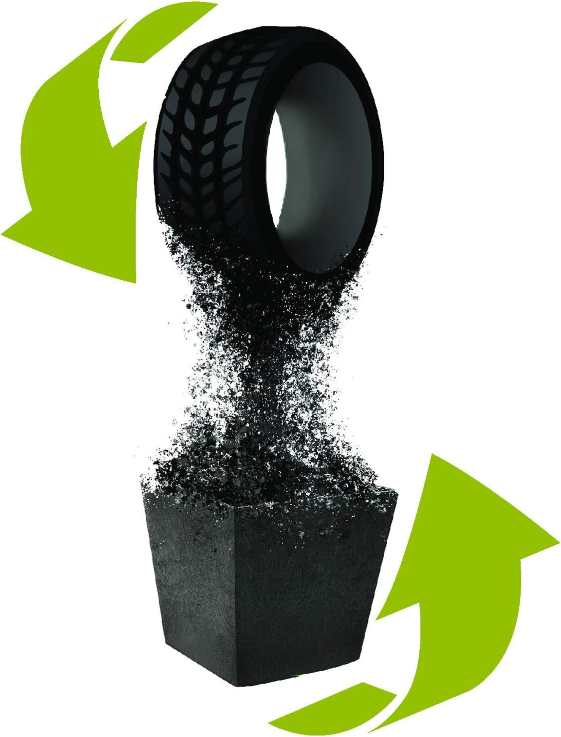 Primeur Eco Garden 33Cm Sonata Recycled Rubber Plant Pot Steel Grey