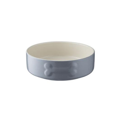 Mason Cash Quality Heavy Duty Stoneware Pet Bowls in Grey {15cm}