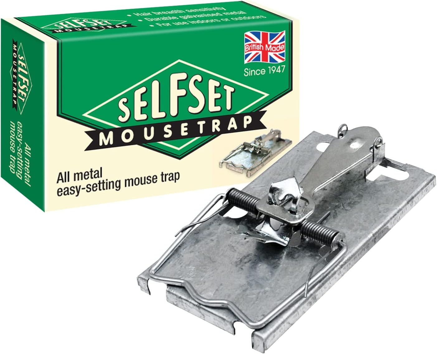 STV Classic Reusable Galvanised Steel Self Set Mouse Trap.