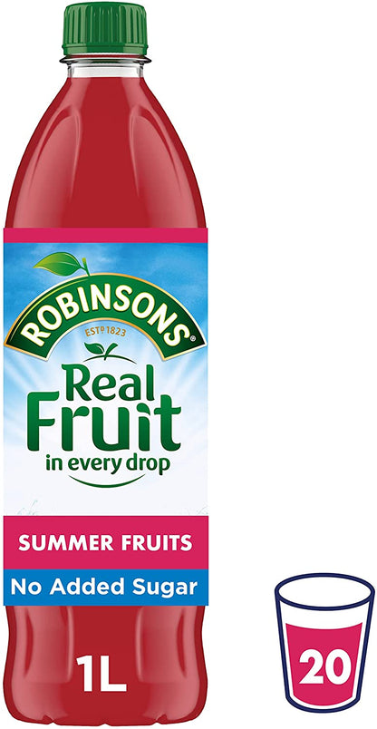 Robinsons No Added Sugar Summer Fruits Squash 1 Litre 206937