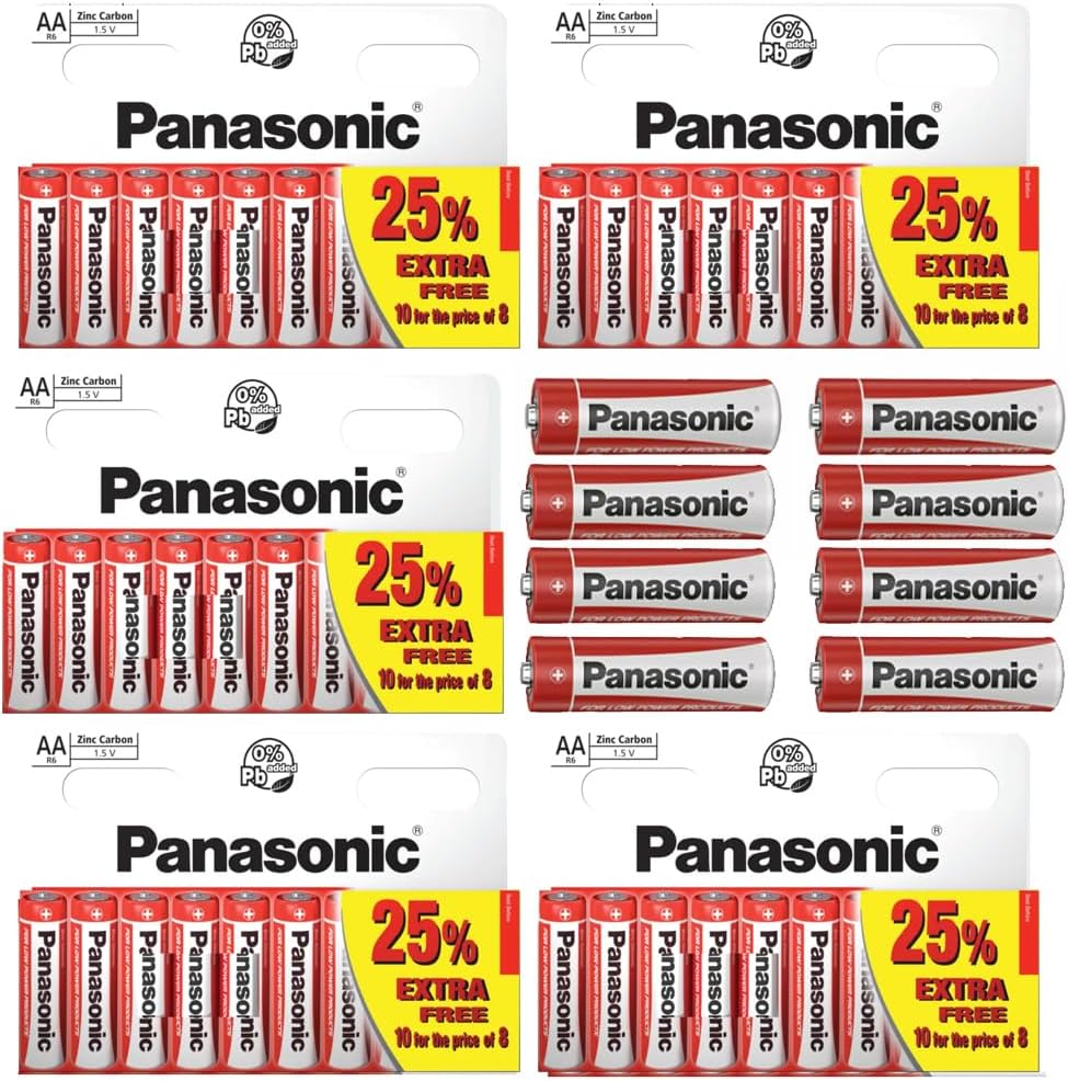 Panasonic AA Zinc Batteries Pack 1 x 50's