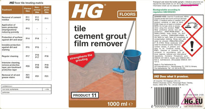 HG Tile Cement Grout Film Remover | 1 litre