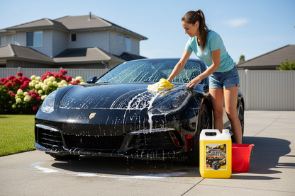 Flow Car Wash & Wax Shampoo Concentrate | Cherry Scented | With Carnauba Wax | 1 x 2.5L