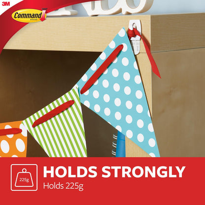 3M Command Mini Hooks | White | 6 Hooks and 8 Small Adhesive Strips | Code 17006