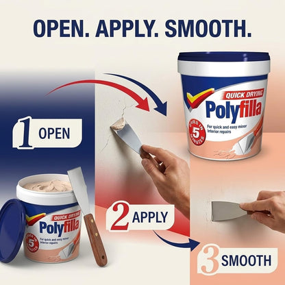 Polycell Multi-Purpose Quick Drying Polyfilla Tub, 1 Kg
