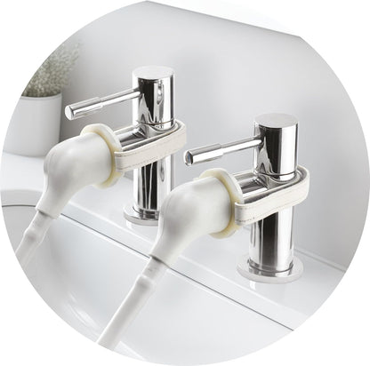 Croydex Secura Shower Head And Hose For Taps, 1750Mm Hose Length,White
