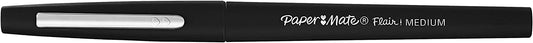 Paper Mate Flair Fibre Tip Pen Medium Point 0.7mm Black (Pack 5) 2028909