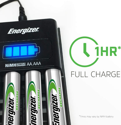 Energizer AA/AAA 1 Hour Charger & 4 Batteries