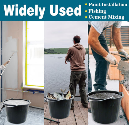 Janit-X Builders, Gardeners Buckets Black 14L Capacity