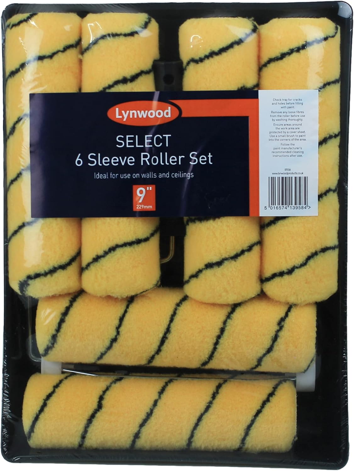 Harris Lynwood 9" Select Roller Set & 6 Sleeves.