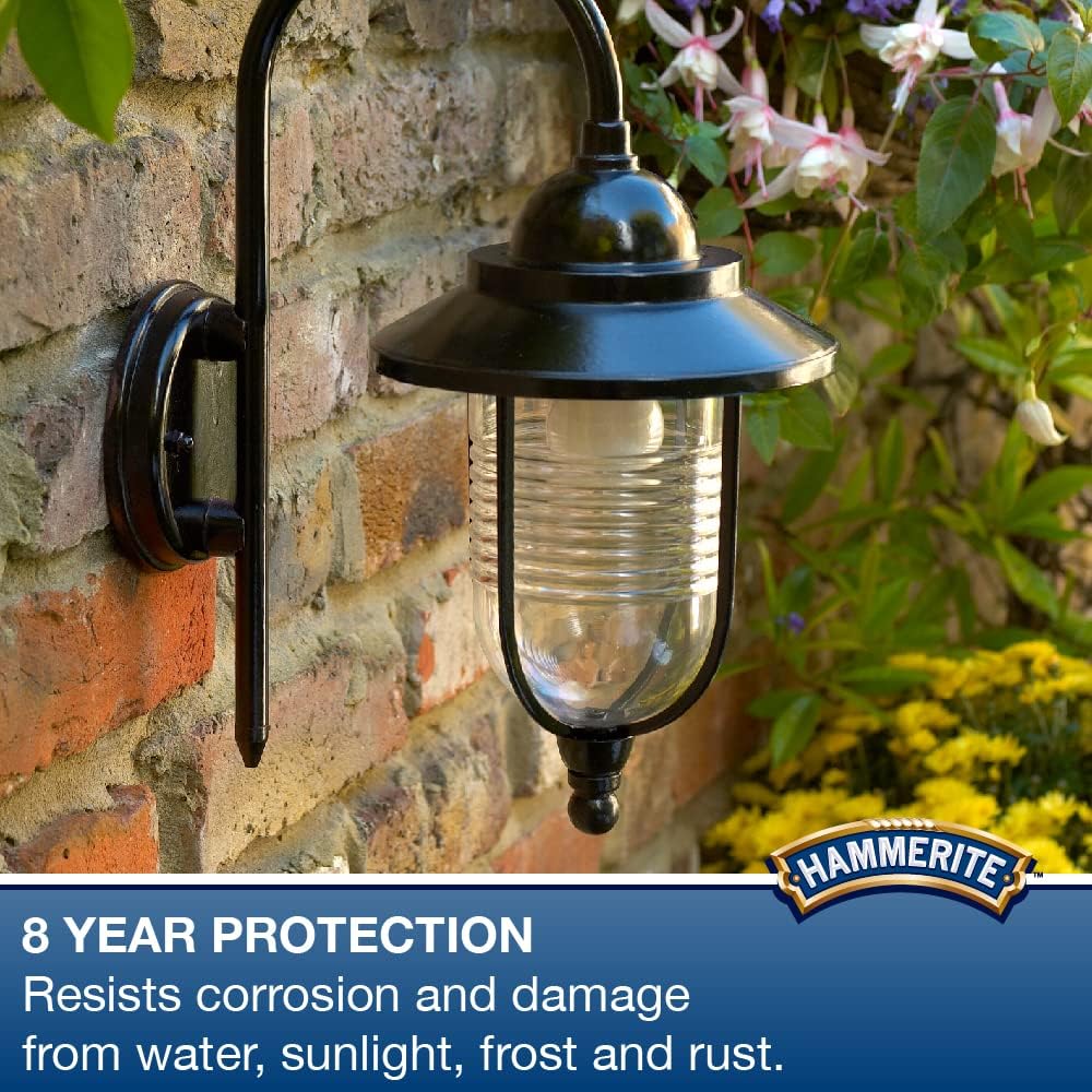 Hammerite Spray Paint for Metal | Direct to Rust Exterior Metal Paint | Smooth Finish | WHITE