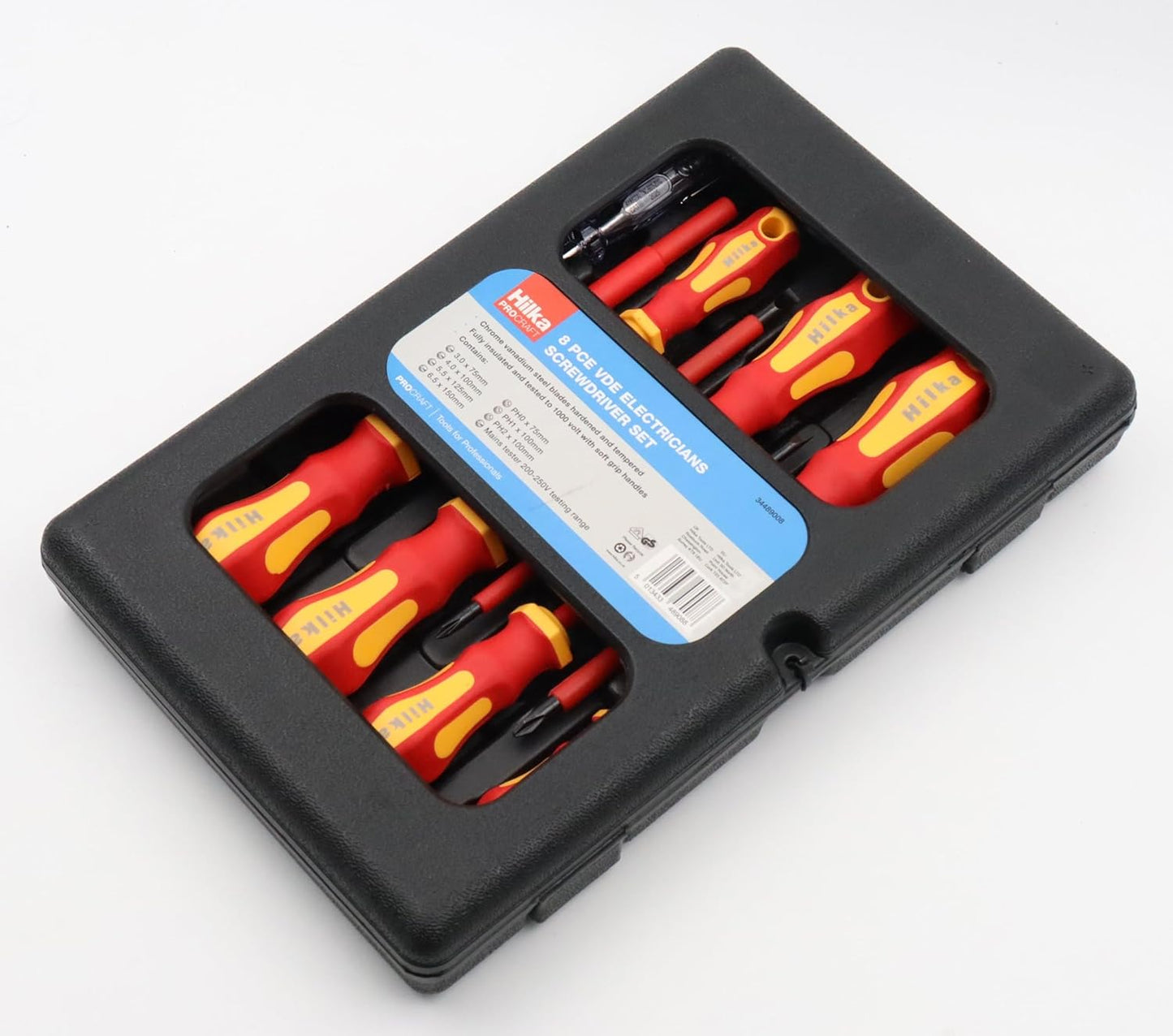 Hilka 34489008 Electricians Screwdriver Set (8-Piece),Black