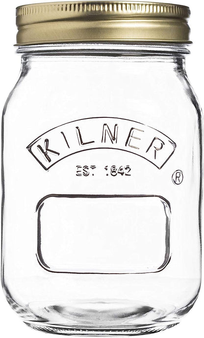 Kilner Round Glass Screw Top Lid Preservation Storage Jar 0.5 Litre (0025.400)