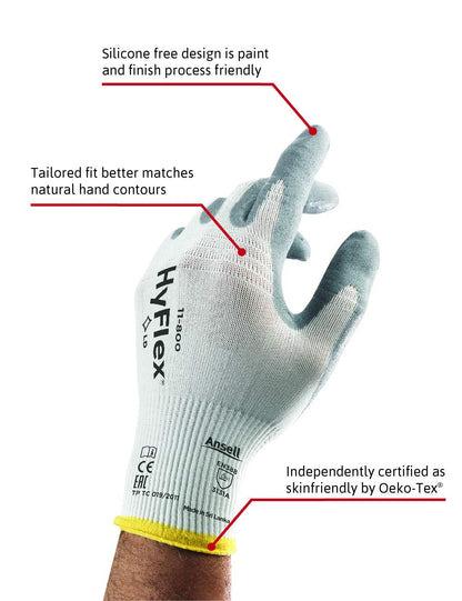 Ansell Hyflex Grey Foam Gloves (Pair) - UK BUSINESS SUPPLIES