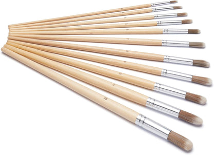 Harris Seriously Good Hobby & Craft Round Paint Brushes | Pack Of 11 | 2mm-12mm.
