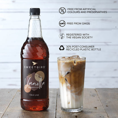 Sweetbird Vanilla Coffee Syrup 1 litre (Plastic)