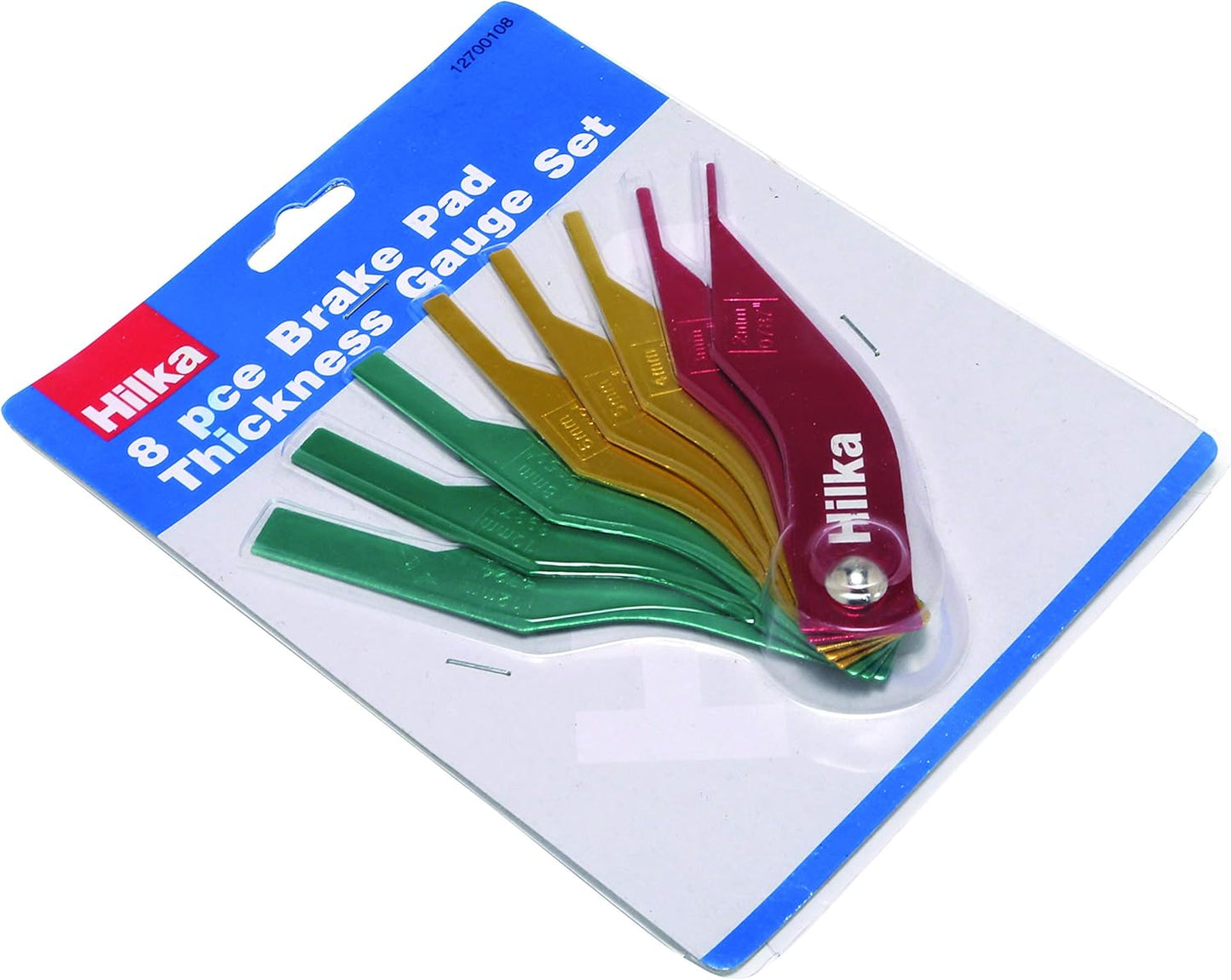 Hilka 12700108 Brake Pad Thickness Gauge, Set of 8