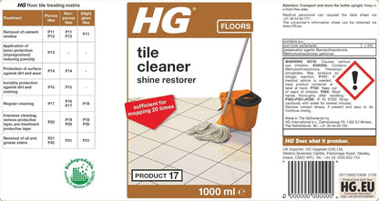 HG Shine Restoring Tile Cleaner | Shine Enhancer | Product 17 | 1 Litre