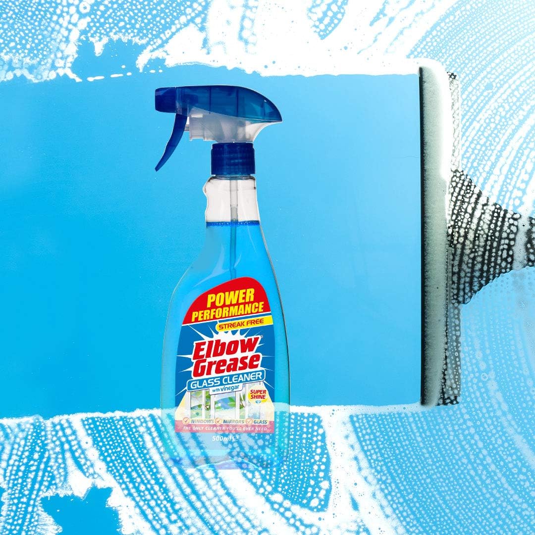 Elbow Grease Glass Cleaner With Vinegar | For Windows And Mirrors | 1 x  500ml