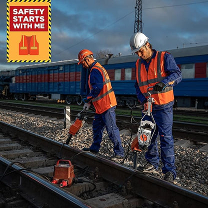 Hi Visibility Vest/Waiscoat ORANGE & Black Piping Conforms to EN ISO 20471 Standard {All Sizes}
