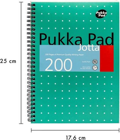 Pukka Pads Metallic Green Jotta B5 Notebook 8520-MET
